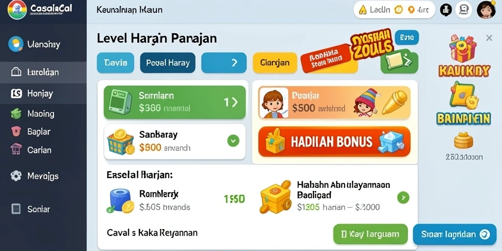 Tampilan menarik dengan berbagai tema slot.